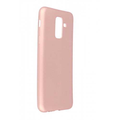 Newface Samsung Galaxy A6 Plus 2018 Kılıf Premium Rubber Silikon - Rose Gold