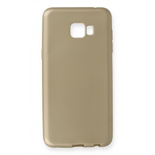 Newface Samsung Galaxy C5 Pro Kılıf Premium Rubber Silikon - Gold