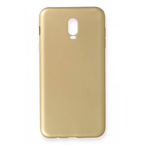 Newface Samsung Galaxy C8 Kılıf Premium Rubber Silikon - Gold