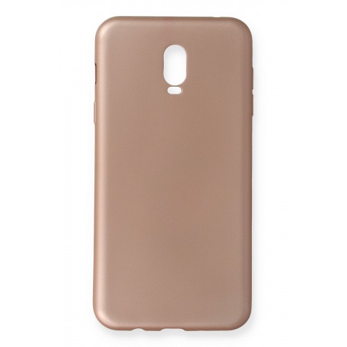 Newface Samsung Galaxy C8 Kılıf Premium Rubber Silikon - Rose Gold