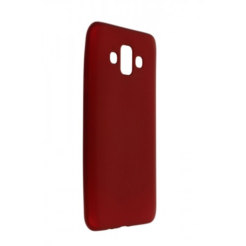 Newface Samsung Galaxy J7 Duo Kılıf Premium Rubber Silikon - Bordo