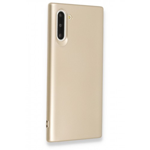 Newface Samsung Galaxy Note 10 Kılıf Premium Rubber Silikon - Gold