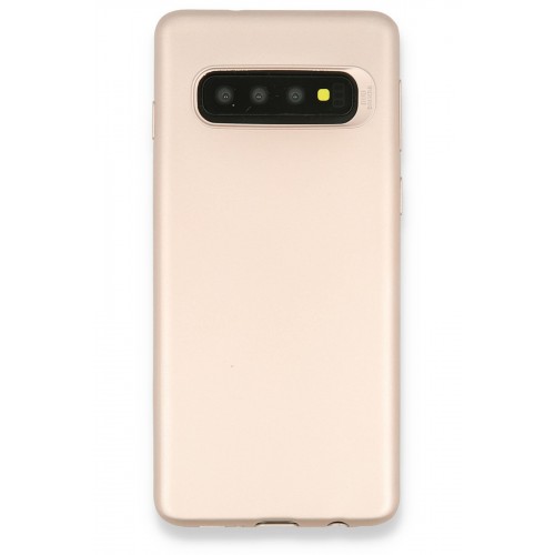 Newface Samsung Galaxy S10 Kılıf Premium Rubber Silikon - Rose Gold