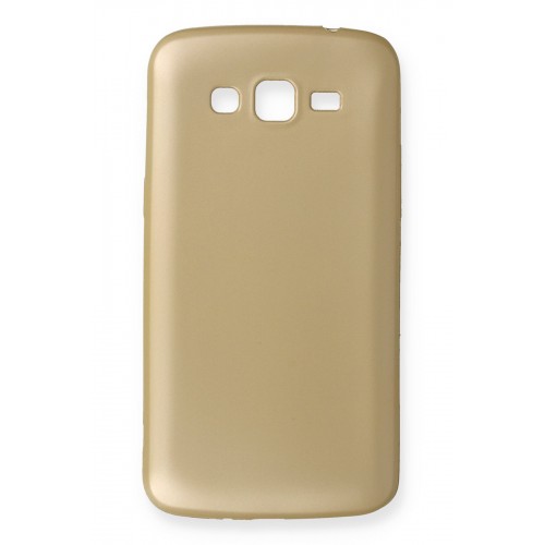 Newface Samsung Galaxy Grand 2 Kılıf Premium Rubber Silikon - Gold