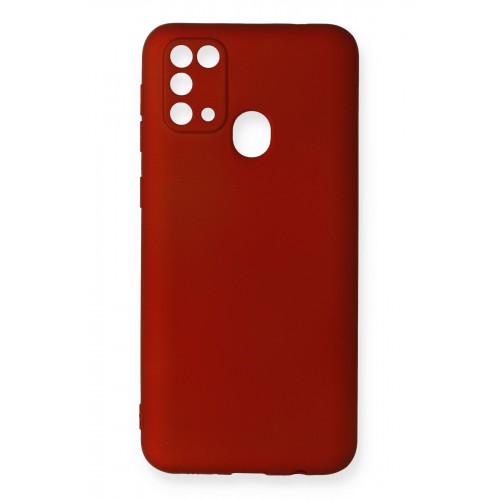 Newface Samsung Galaxy M31 Kılıf Premium Rubber Silikon - Bordo