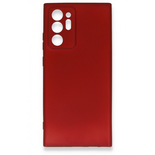 Newface Samsung Galaxy Note 20 Ultra Kılıf Premium Rubber Silikon - Bordo