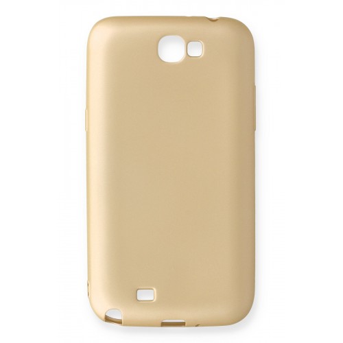 Newface Samsung Galaxy Note 2 / N7100 Kılıf Premium Rubber Silikon - Gold