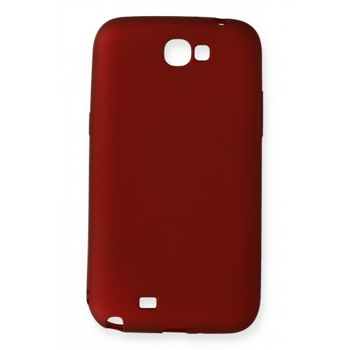 Newface Samsung Galaxy Note 2 / N7100 Kılıf Premium Rubber Silikon - Bordo