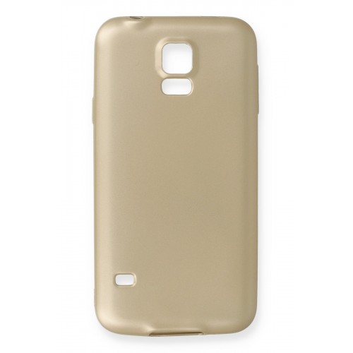 Newface Samsung Galaxy S5 Kılıf Premium Rubber Silikon - Gold