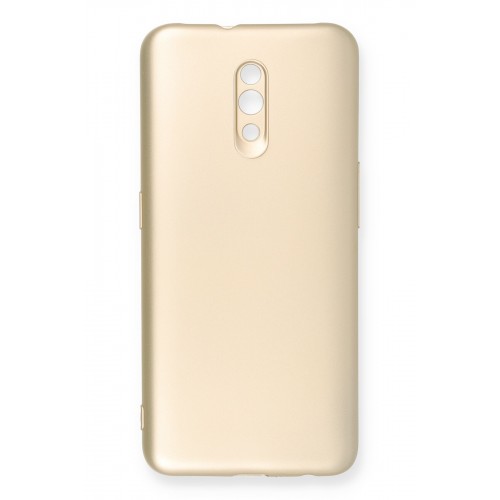 Newface Oppo Reno Kılıf Premium Rubber Silikon - Gold