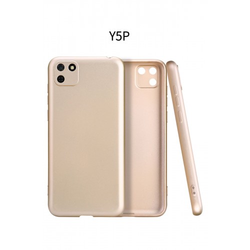 Newface Huawei Y5P Kılıf Premium Rubber Silikon - Gold