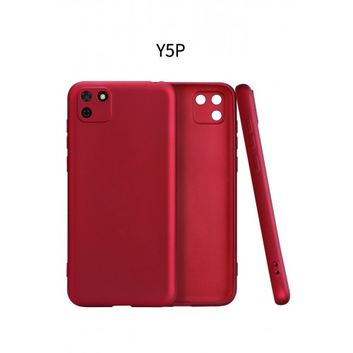 Newface Huawei Y5P Kılıf Premium Rubber Silikon - Bordo