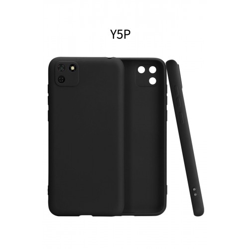 Newface Huawei Y5P Kılıf Premium Rubber Silikon - Siyah