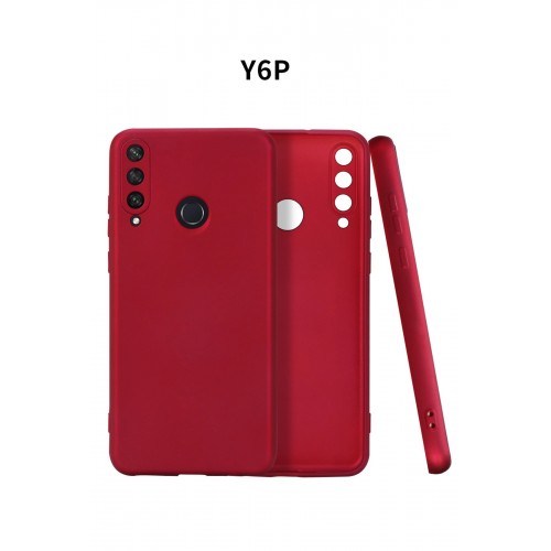 Newface Huawei Y6P Kılıf Premium Rubber Silikon - Bordo