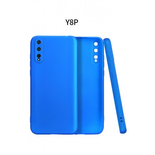 Newface Huawei Y8P Kılıf Premium Rubber Silikon - Mavi