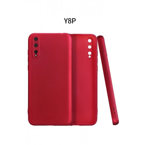 Newface Huawei Y8P Kılıf Premium Rubber Silikon - Bordo