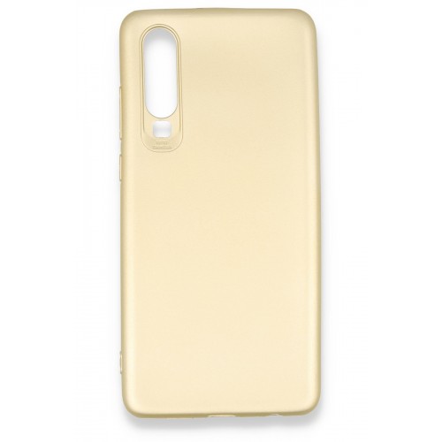 Newface Huawei P30 Kılıf Premium Rubber Silikon - Gold