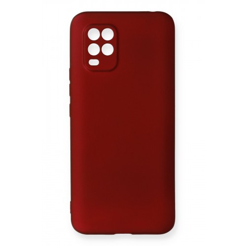 Newface Xiaomi Mi 10 Lite Kılıf Premium Rubber Silikon - Bordo