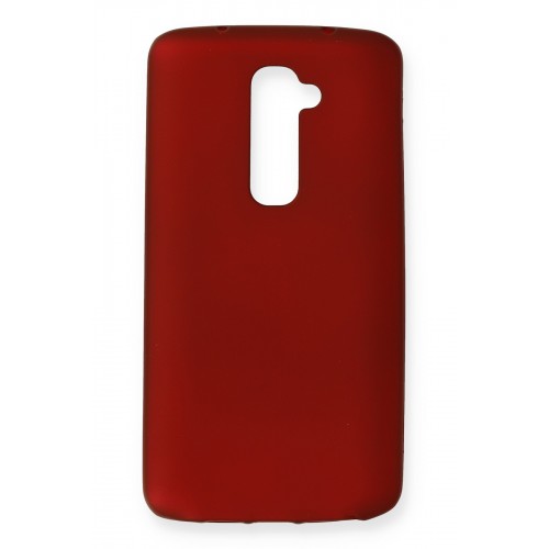 Newface LG G2 Kılıf Premium Rubber Silikon - Bordo