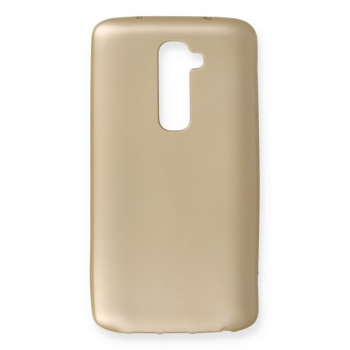 Newface LG G2 Kılıf Premium Rubber Silikon - Gold