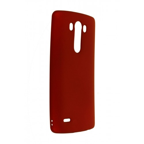 Newface LG G3 Kılıf Premium Rubber Silikon - Bordo