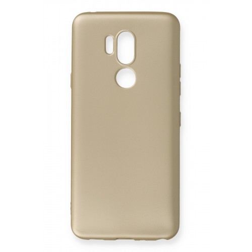 Newface LG G7 ThinQ Kılıf Premium Rubber Silikon - Gold