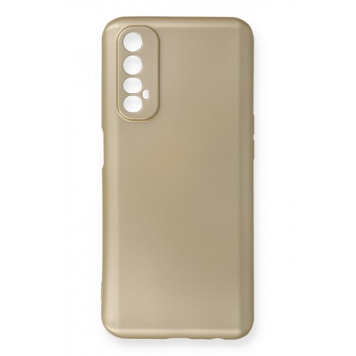 Newface Realme 7 Kılıf Premium Rubber Silikon - Gold