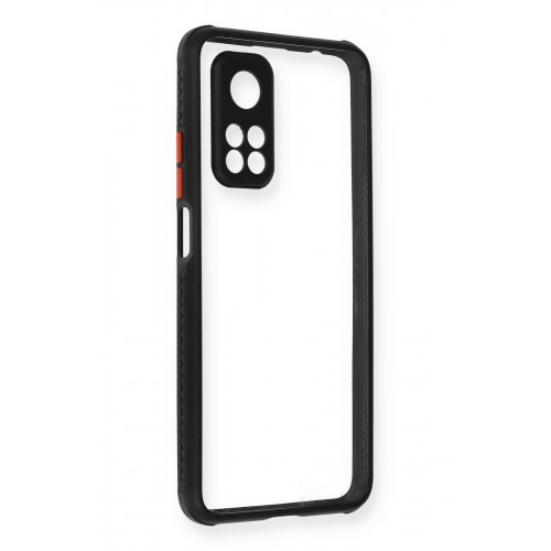 Newface Xiaomi Mi 10T Kılıf Miami Şeffaf Silikon  - Siyah
