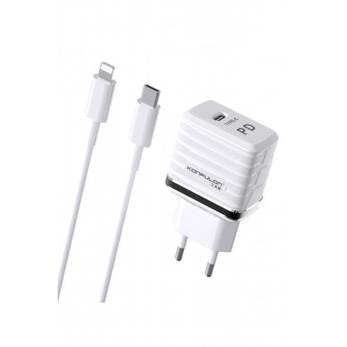 Konfulon C32D 20W PD Şarj Cihazı   DC13 3A Lightning Kablo iphone Uyumlu