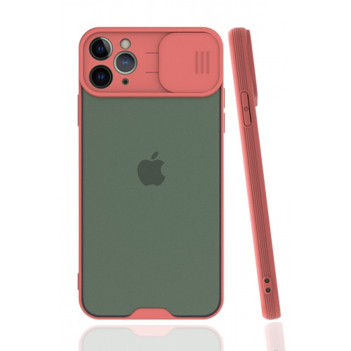 Newface iPhone 11 Pro Max Kılıf Platin Kamera Koruma Silikon - Pembe