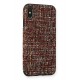 Newface iPhone XS Kılıf Ottoman Kumaş Silikon - Bordo