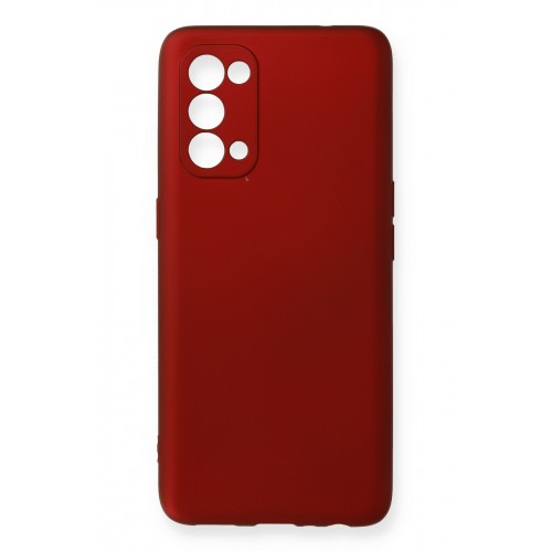 Newface Oppo Reno 5 Kılıf Premium Rubber Silikon - Bordo