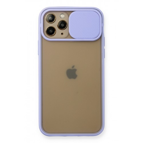 Newface iPhone 11 Pro Kılıf Palm Buzlu Kamera Sürgülü Silikon - Lila