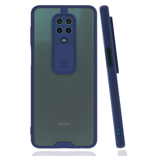 Newface Xiaomi Redmi Note 9S Kılıf Platin Kamera Koruma Silikon - Lacivert