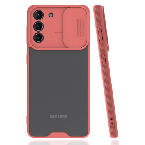 Newface Samsung Galaxy S21 Kılıf Platin Kamera Koruma Silikon - Pembe