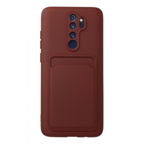 Newface Xiaomi Redmi Note 8 Pro Kılıf Kelvin Kartvizitli Silikon - Bordo