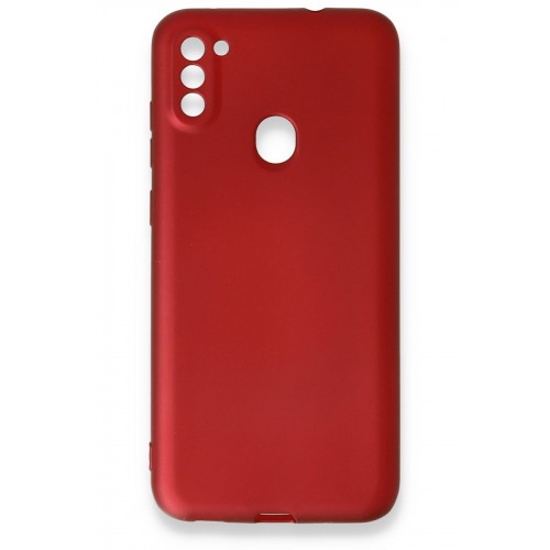 Newface Samsung Galaxy M11 Kılıf Premium Rubber Silikon - Bordo