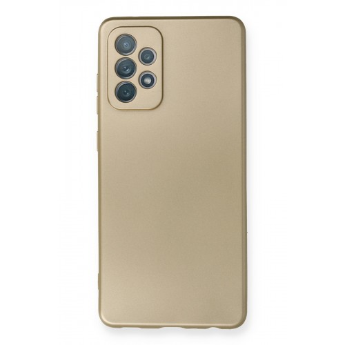 Newface Samsung Galaxy A72 Kılıf Premium Rubber Silikon - Gold