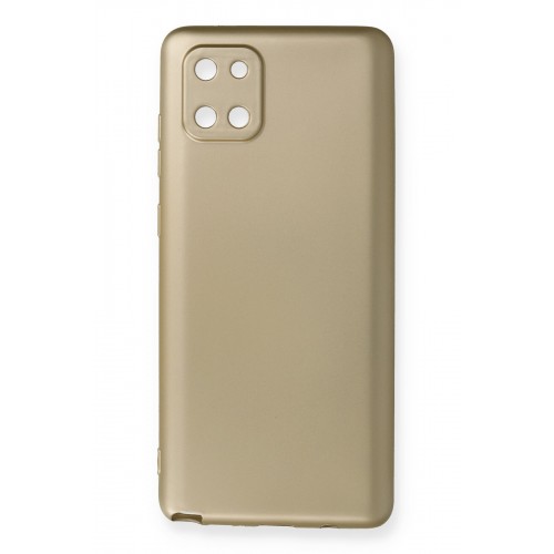 Newface Samsung Galaxy A81 / Note 10 Lite Kılıf Premium Rubber Silikon - Gold