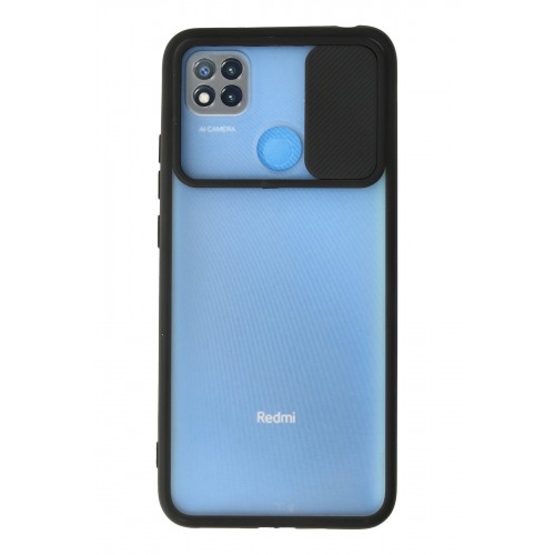 Newface Xiaomi Redmi 9C Kılıf Palm Buzlu Kamera Sürgülü Silikon - Siyah