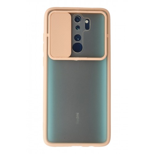 Newface Xiaomi Redmi Note 8 Pro Kılıf Palm Buzlu Kamera Sürgülü Silikon - Pembe