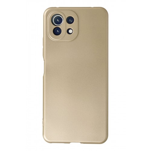 Newface Xiaomi Mİ 11 Lite Kılıf Premium Rubber Silikon - Gold