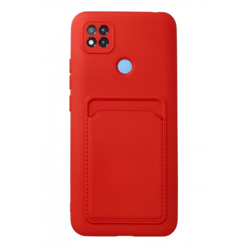 Newface Xiaomi Redmi 9C Kılıf Kelvin Kartvizitli Silikon - Kırmızı