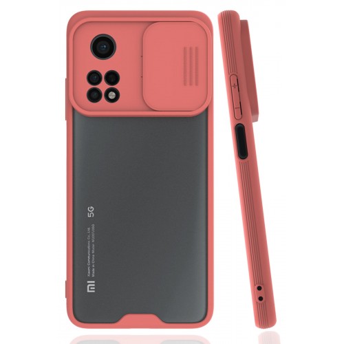 Newface Xiaomi Mi 10T Kılıf Platin Kamera Koruma Silikon - Pembe