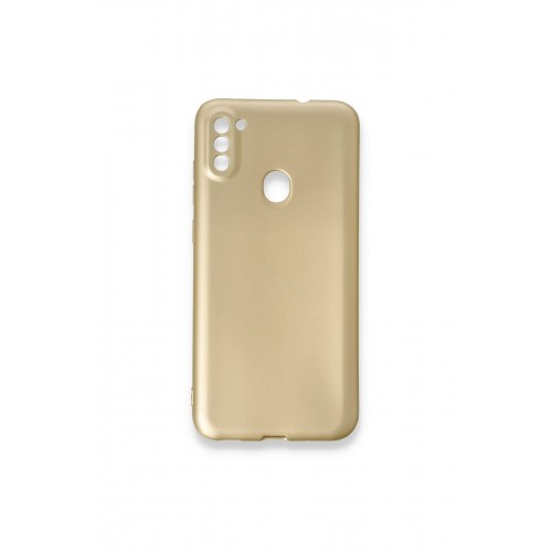 Newface Samsung Galaxy M11 Kılıf Premium Rubber Silikon - Gold