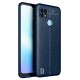 Newface Realme C25 Kılıf Focus Derili Silikon - Lacivert