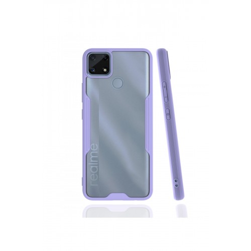 Newface Realme C25s Kılıf Platin Silikon - Lila