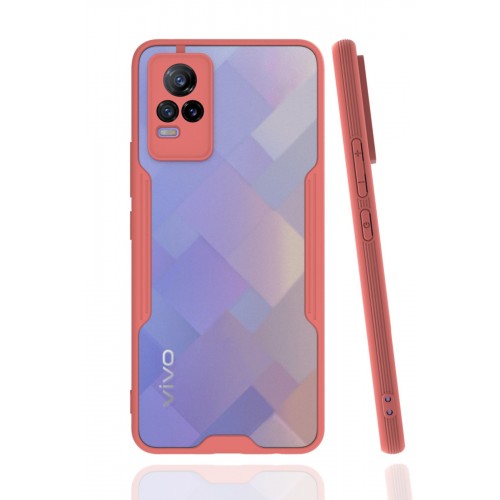 Newface Vivo V21e Kılıf Platin Silikon - Pembe