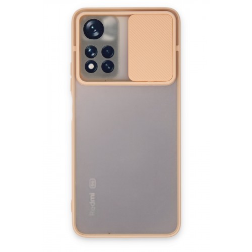 Newface Xiaomi Redmi Note 11 Pro Plus 5G Kılıf Palm Buzlu Kamera Sürgülü Silikon - Pembe