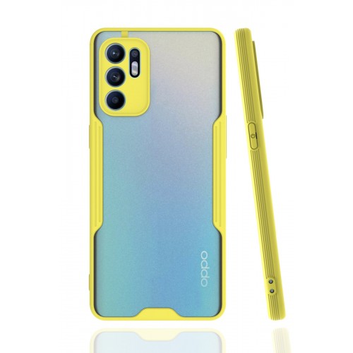 Newface Oppo Reno 6 Kılıf Platin Silikon - Sarı